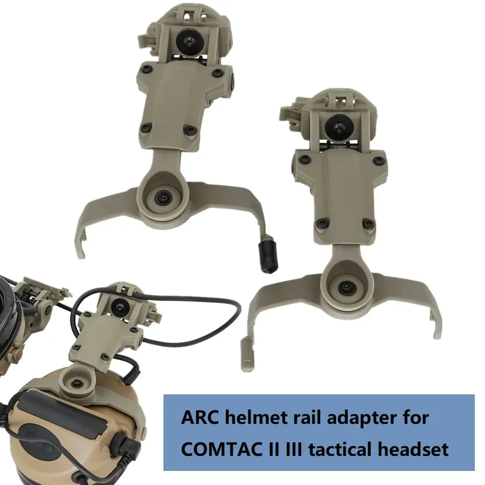 

Комплект для тактического шлема с рельсовым креплением рельсовый адаптер для военной тактической гарнитуры для страйкбола COMTAC II III наушники для стрельбы