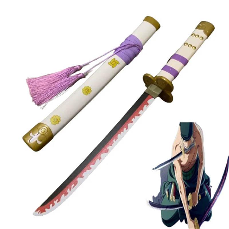 

Roronoa Zoro Cosplay 24inch Bamboo Assembled Katana Sword Weapon Role Play White Yama Demon 60cm Model