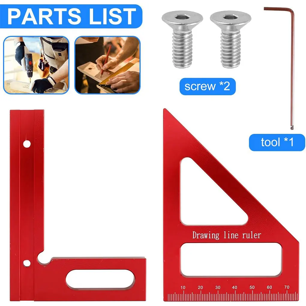 Triangles Ruler Versatile Measuring Tool For Woodworking Projects Aluminum Alloy 4590 Miter blue
Triangles Ruler Versatile Measuring Tool For Woodworking Projects Aluminum Alloy 4590 Miter blue