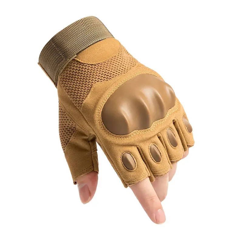 

Outdoor Tactical Sports Gloves, Wear-Resistant Non-Slip Half-Finger Gloves, For Mountaineering, Fighting, Hunting, Riding