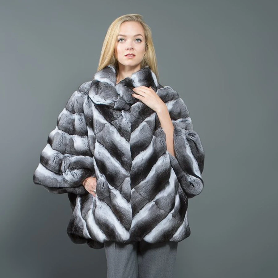 Delightful Rex Rabbit Fur Coat Women Winter Fashion Chinchilla Color Jacket Bat Type Overcoat
Delightful Rex Rabbit Fur Coat Women Winter Fashion Chinchilla Color Jacket Bat Type Overcoat