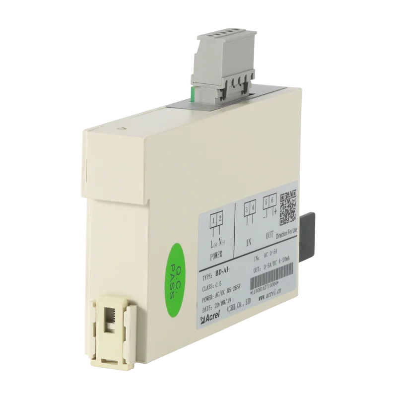 

Acrel BD-AI 35mm Din Rail AC Monophase Current Transducer Sensor Insulation Output 4-20mA or 0-5V with RS485 Modbus-RTU