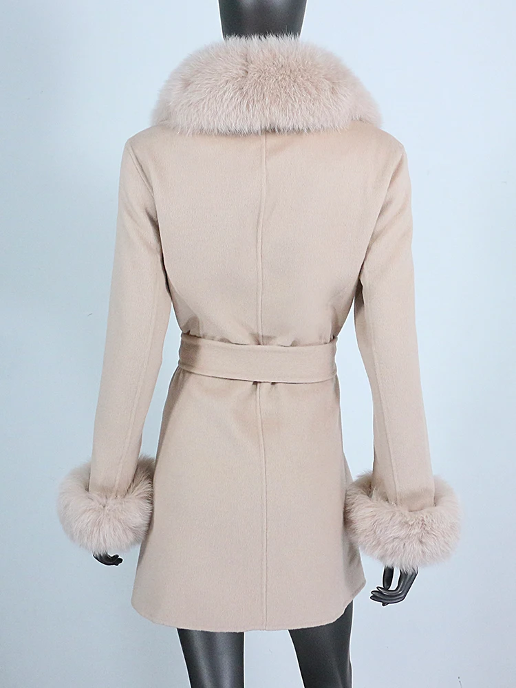 New Real Fur Coat Winter Jacket Women Natural Fox Fur Collar Cuffs Belt Cashmere Wool Woollen Ladies Outerwear Streetwear 18 Mallzona Sc0940eb6d7244151a5c38d00680e1c16K New Real Fur Coat Winter Jacket Women Natural Fox Fur Collar Cuffs Belt Cashmere Wool Woollen Ladies Outerwear Streetwear Mallzona