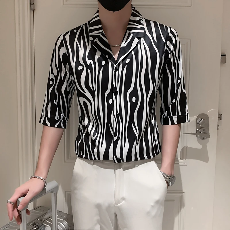 Fashion Turn Down Collar Summer Half Sleeve Shirts For Men Clothing 2023 Simple Slim Fit Casual Prom Tuxedo Dress All Match 3XL
Fashion Turn Down Collar Summer Half Sleeve Shirts For Men Clothing 2023 Simple Slim Fit Casual Prom Tuxedo Dress All Match 3XL