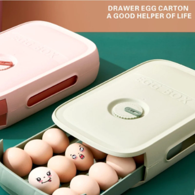 Новый ящик для хранения яиц, кухонный ящик можно укладывать в одну коробку с крышкой для защиты от поломки домашних яиц