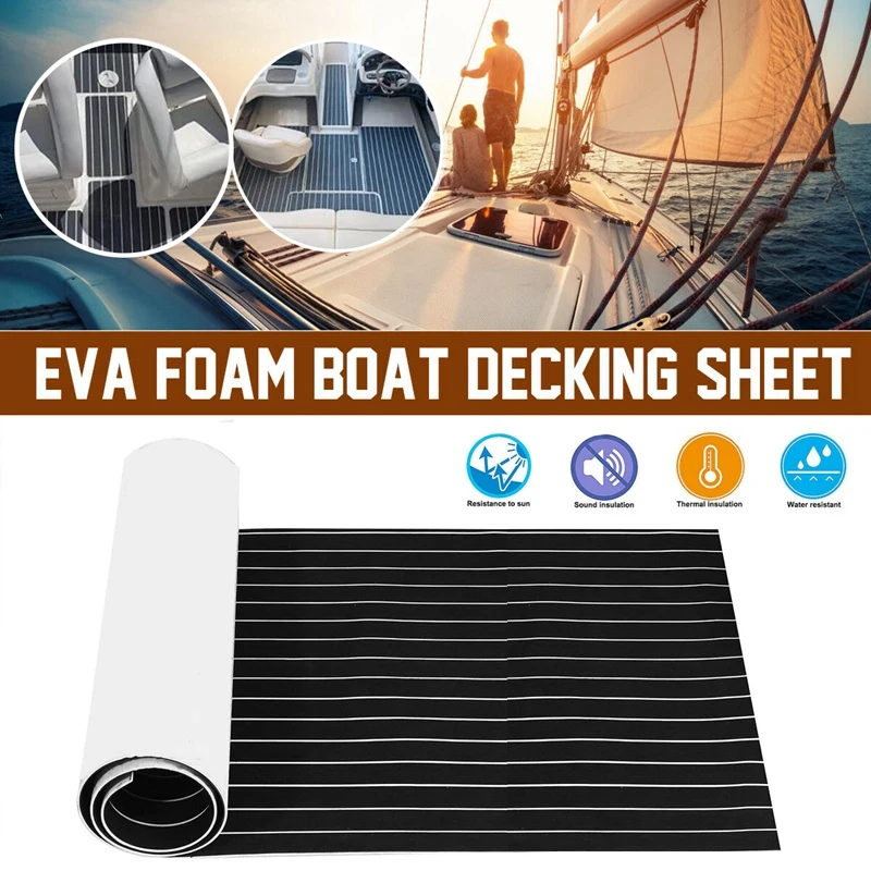 

Самоклеящиеся напольные покрытия для яхты из пеноматериала EVA, морской настил, синтетический напольный коврик для лодки, 2400x600x6 мм
