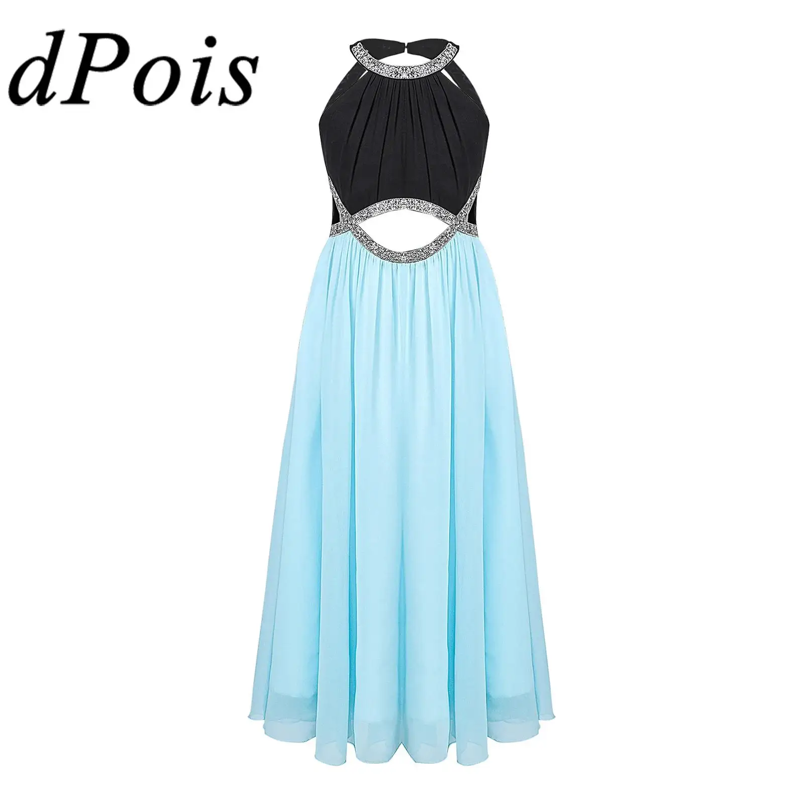 Girls Princess Party Maxi Dress Kids Sparkling Halter Sleeveless Chiffon Dresses for Evening Gowns Ballroom Dancing Performance
Girls Princess Party Maxi Dress Kids Sparkling Halter Sleeveless Chiffon Dresses for Evening Gowns Ballroom Dancing Performance