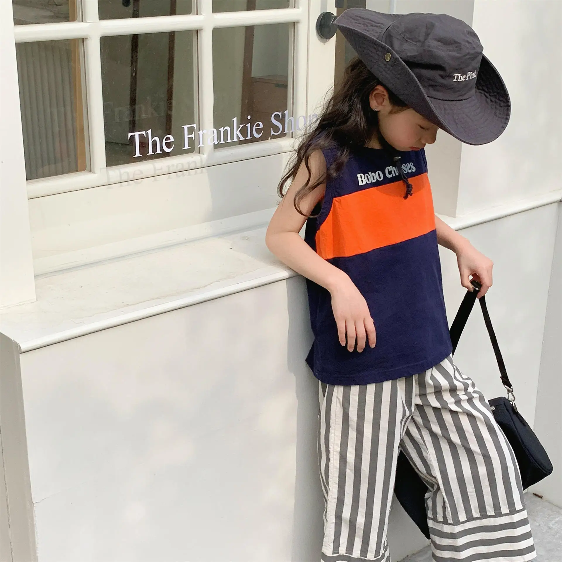 2025 Summer New Girls Sleeveless Vest Letter Print Boys T Shirts Cotton Children Casual Tops Loose Kids Tee Infant Clothes 11 Sc096433c801f4dba8615135b67a0db07o