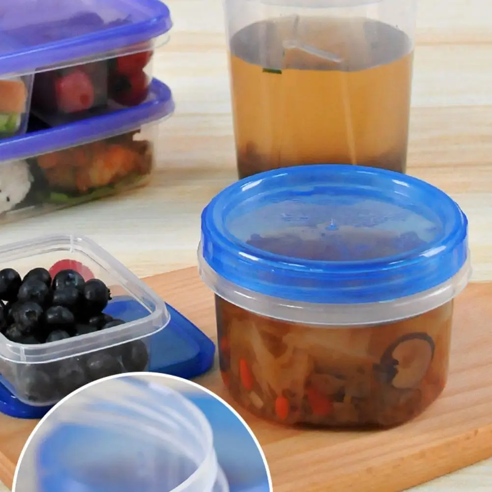 

6 Pcs Crisper Box with Lid Stackable Transparent Leakproof Reusable Food Grade Airtight Soup Food Storage Case Microwave Dishwas