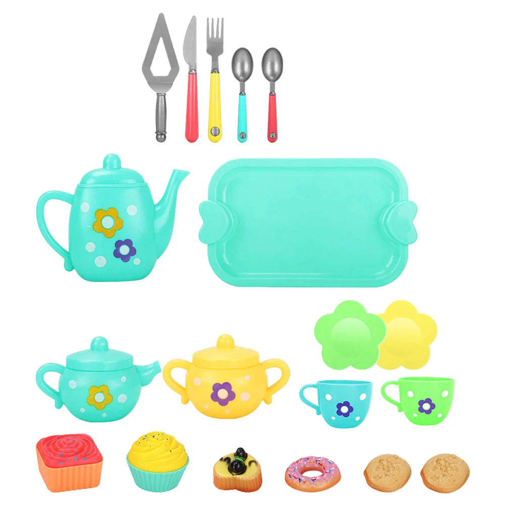 

1 Set of Tea Set Toy Simulation Tea Ware Set Kids Play House Toy Kids Plaything