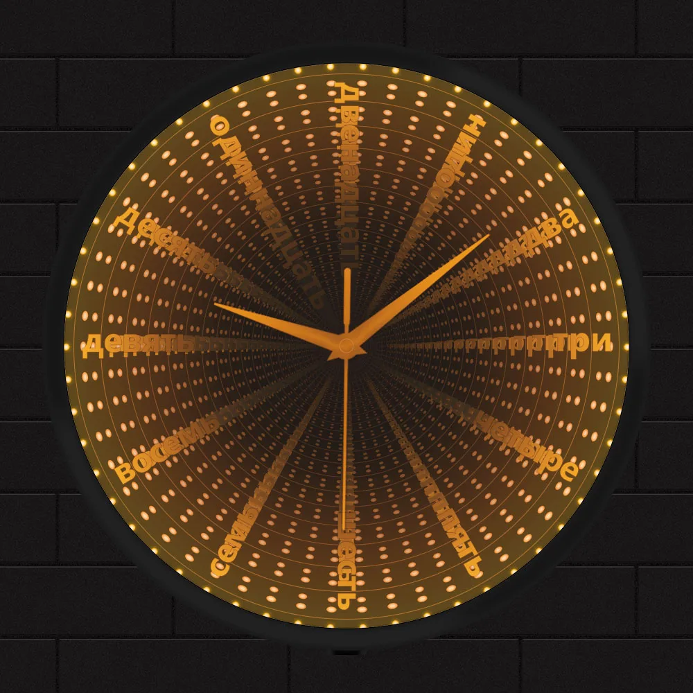 Soviet Russian Numbers Stunning Optical Illusion Wall Clock Preschool Decor Figure Language Tunnel Vision Mirror Wall Watch
Soviet Russian Numbers Stunning Optical Illusion Wall Clock Preschool Decor Figure Language Tunnel Vision Mirror Wall Watch