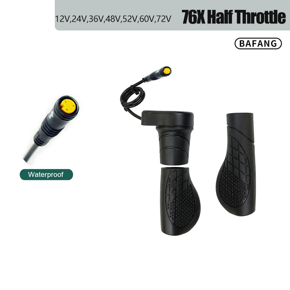 12-72V E-Bike 76X Half Twisting Grip Throttle Left 3 Pin Waterproof Plug Connector For Bafang BBS01 BBS02/BBSHD Electric Bike
12-72V E-Bike 76X Half Twisting Grip Throttle Left 3 Pin Waterproof Plug Connector For Bafang BBS01 BBS02/BBSHD Electric Bike