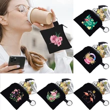 2022 Women's Bag Coin Purse Flamingo Pattern Print Collection Key Storage Bag Small Object Ring Buckle Zipper Black Canvas Mini
2022 Women's Bag Coin Purse Flamingo Pattern Print Collection Key Storage Bag Small Object Ring Buckle Zipper Black Canvas Mini