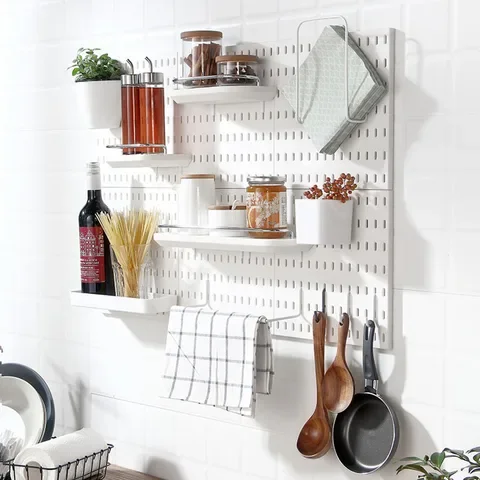 Wall-Mounted Shelf Free Punch Hole Plate Desk Multi-Function Storage Shelf Kitchen Bathroom Tool Wall Hanging Home Decoration
Wall-Mounted Shelf Free Punch Hole Plate Desk Multi-Function Storage Shelf Kitchen Bathroom Tool Wall Hanging Home Decoration