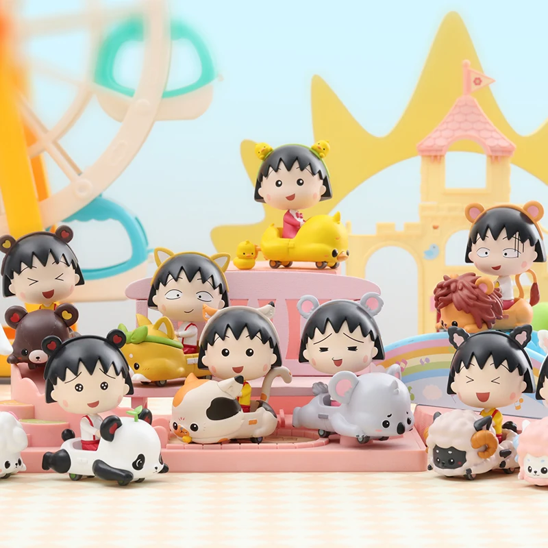 

Милые игрушки Chibi Maruko-chan, фигурки животных, автомобили, экшн-игрушки, угадай сумку, сюрприз, Милая модель, кукла для девочек, подарок на день рождения