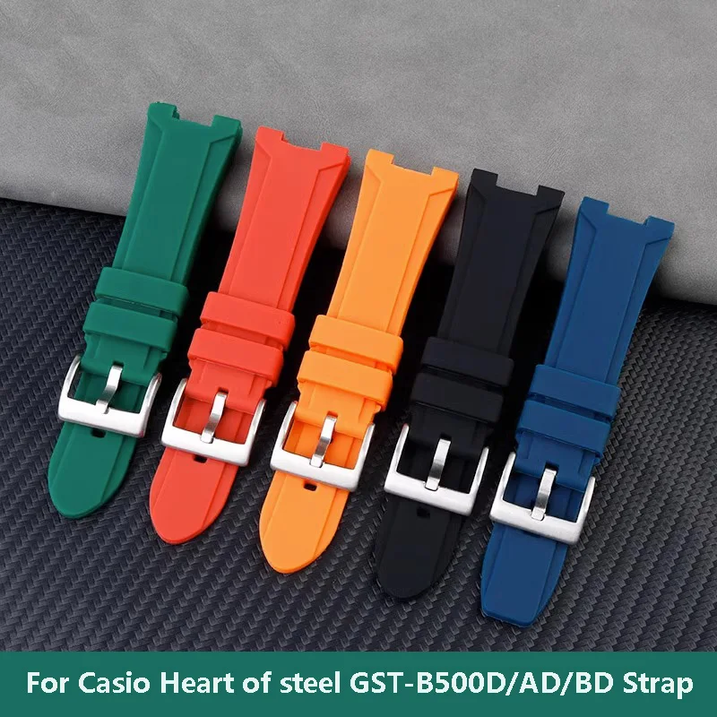 Waterproof Bracelet For Casio Heart of steel GST-B500D/AD/BD Rubber Strap 26mm Special Concave Interface Silicone Watchband belt
Waterproof Bracelet For Casio Heart of steel GST-B500D/AD/BD Rubber Strap 26mm Special Concave Interface Silicone Watchband belt