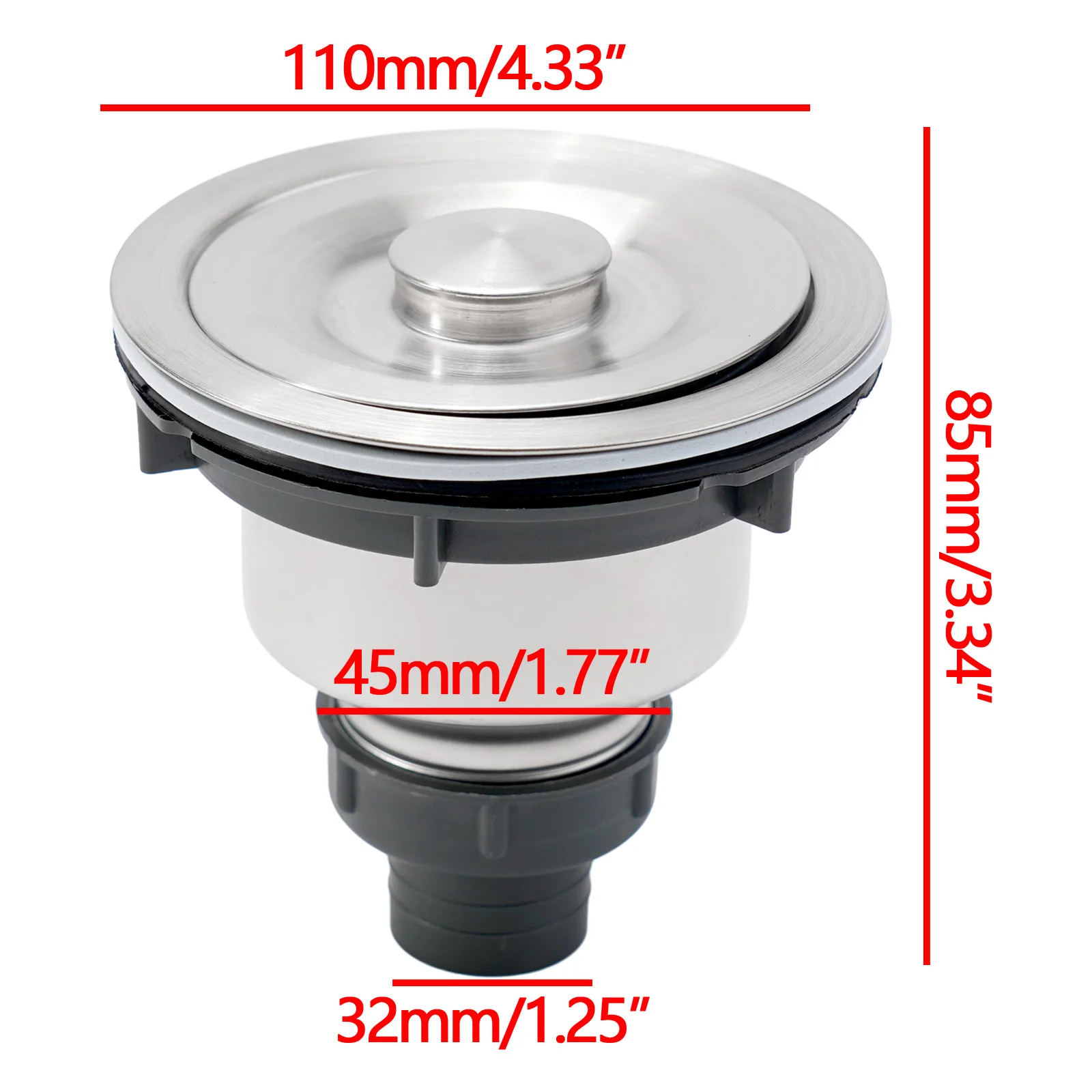 Sink Drain Strainer Sink Waste Strainer ABS For The Kitchen Sink Long Using Life Silver Stainless Steel Brand New
Sink Drain Strainer Sink Waste Strainer ABS For The Kitchen Sink Long Using Life Silver Stainless Steel Brand New