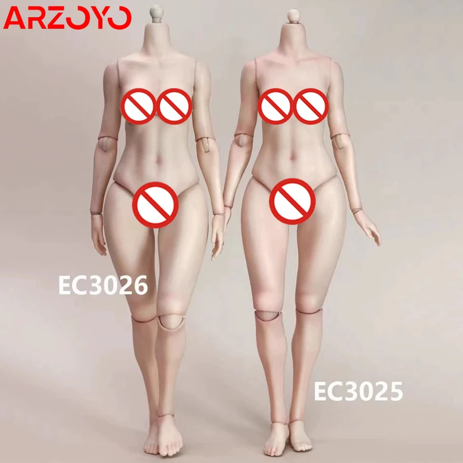 

True1Toys EC3025 EC3026 1/6 Female Peach Buttock Joint Body 12'' Soldier White Light Wheat Action Figure Middle Large Bust Body