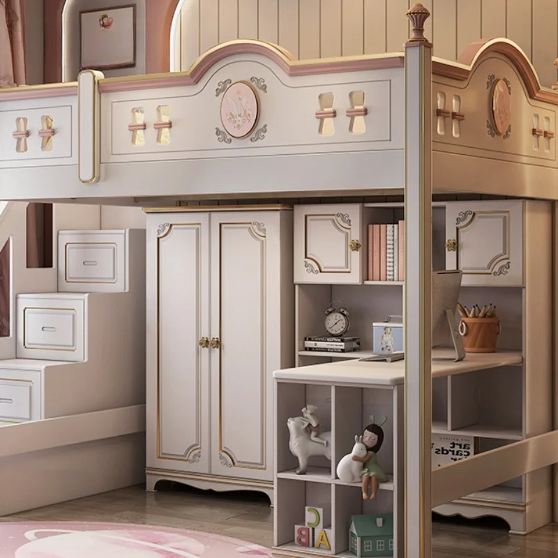 French Luxury Children Bed Noble Solid Wood Bunk Korean Bedroom Children Bed High Kids Camas Dormitorio Bedroom Furniture WZ50CB
French Luxury Children Bed Noble Solid Wood Bunk Korean Bedroom Children Bed High Kids Camas Dormitorio Bedroom Furniture WZ50CB