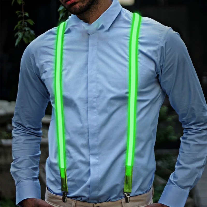 

Light Up Men's Led Suspenders Perfect For Music Suspenders Illuminated Led Festival Costume Party Halloween Christmas Decoration