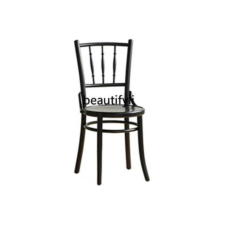 

Обеденный стул из массива дерева, кресло для дома, ресторана, деревянный стул, скандинавский косметический стул, ретро мебель из ротанга