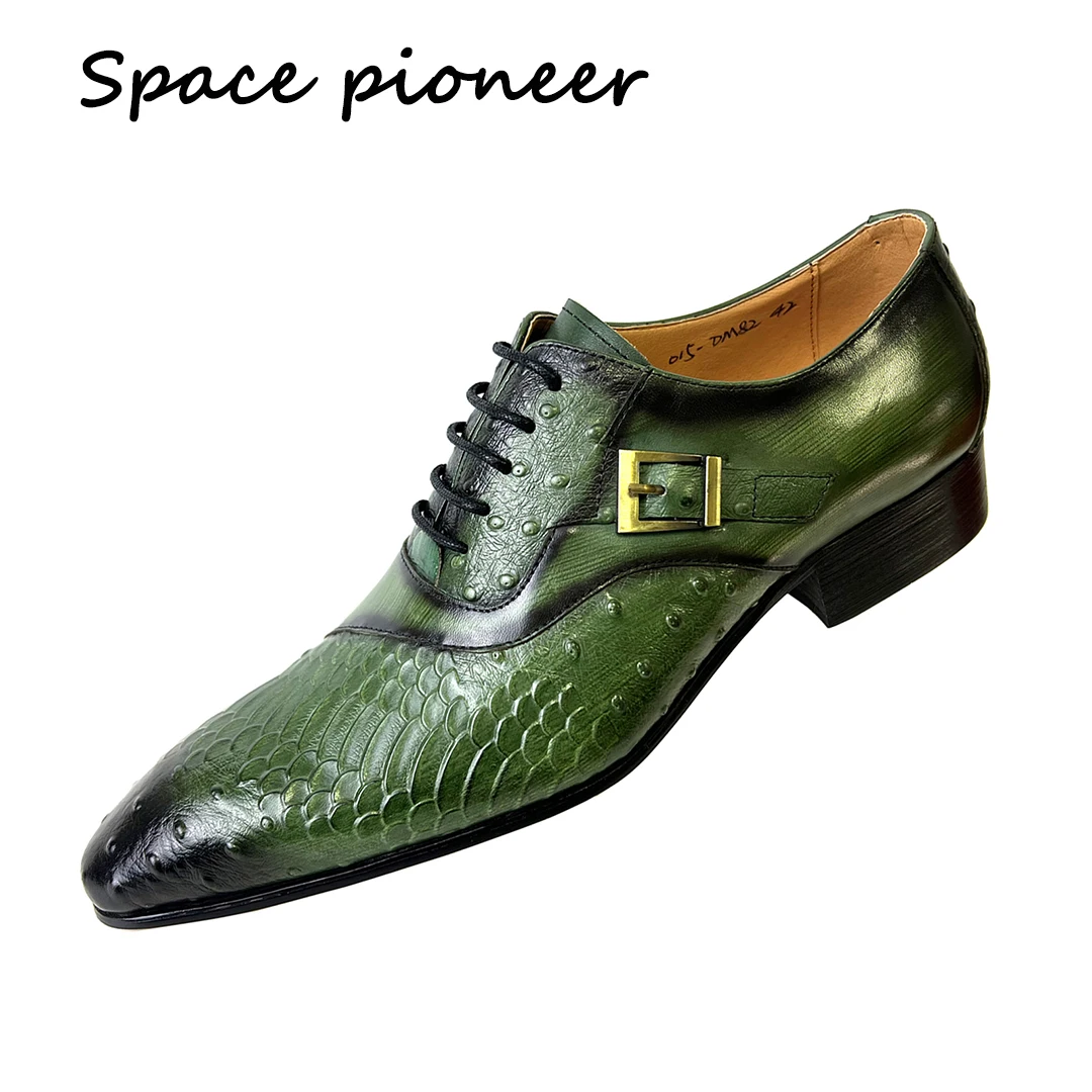 LUXURY MEN OXFORD SHOES GENUINE LEATHER PRINTS GREEN LACE UP POINTED TOE OFFICE WEDDING DRESS FORMAL OXFORD SHOES FOR MEN
LUXURY MEN OXFORD SHOES GENUINE LEATHER PRINTS GREEN LACE UP POINTED TOE OFFICE WEDDING DRESS FORMAL OXFORD SHOES FOR MEN
