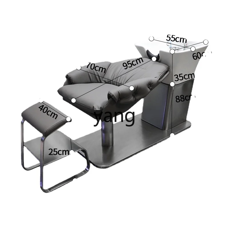 LMM Simple Hairdressing Lying Half Stainless Steel Flushing Bed Ceramic Basin for Hair Salon
LMM Simple Hairdressing Lying Half Stainless Steel Flushing Bed Ceramic Basin for Hair Salon