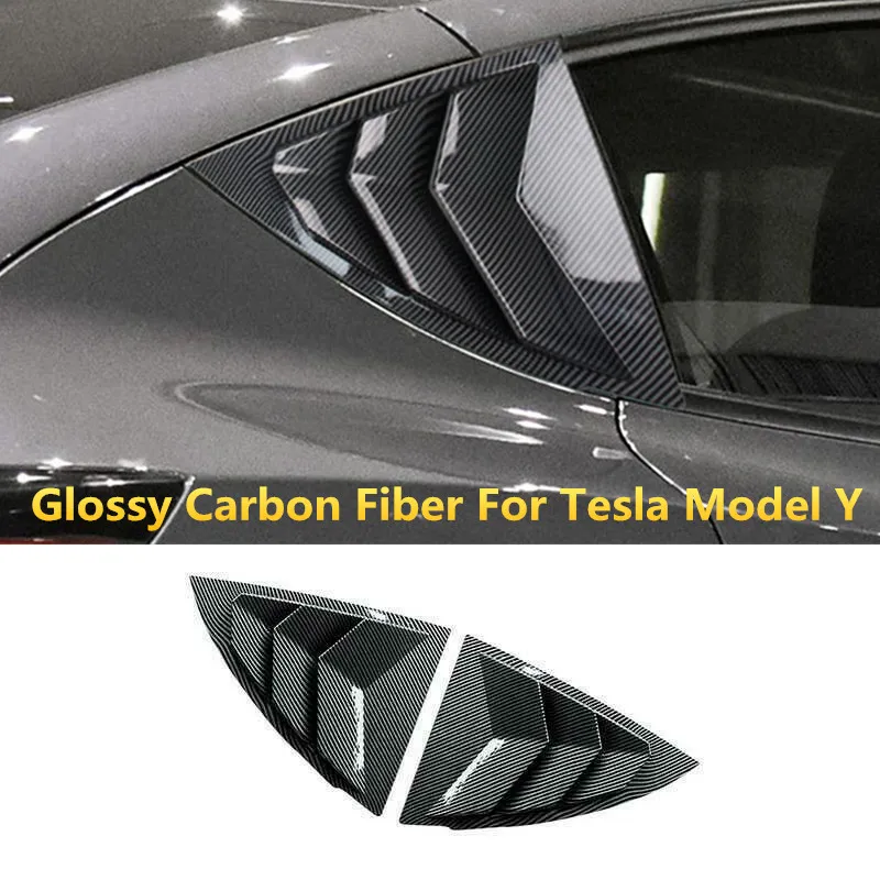 For Tesla Model Y 2021 Car ABS Glossy Carbon Fiber Rear Window Spoiler Louver Shutter Cover Accessories
For Tesla Model Y 2021 Car ABS Glossy Carbon Fiber Rear Window Spoiler Louver Shutter Cover Accessories