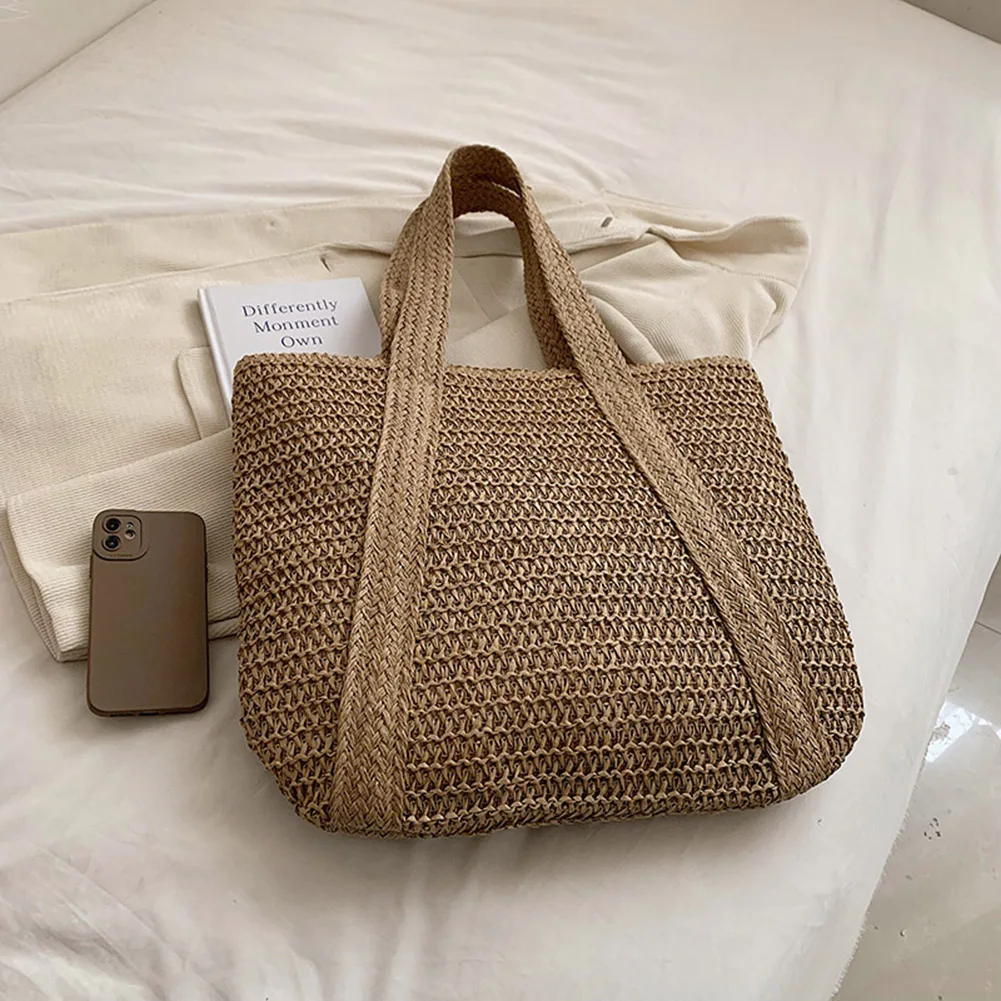 Tassel Woven Shopper Tote - Large Capacity Summer Straw Shoulder Bag 10 Sc0aff304e7b44706b571f08e2fa986bef