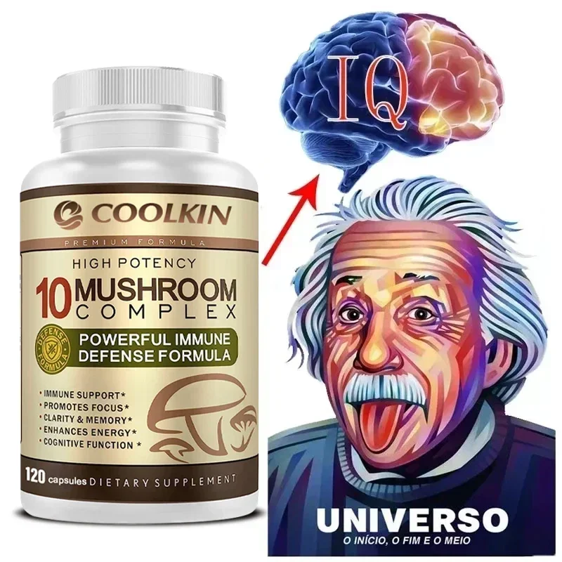

Powerful 10 Mushroom Complex - An Advanced Blend of The Best Functional Mushrooms - Improves Memory
