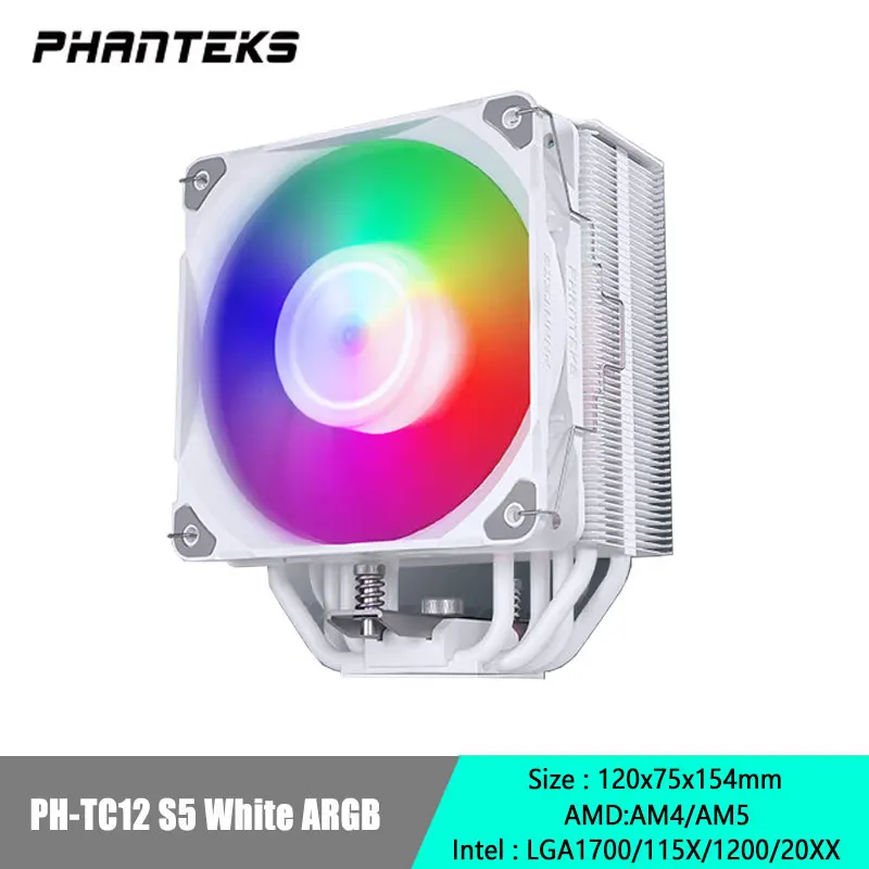 Радиатор для ЦП Phanteks TC12 S5 с воздушным охлаждением, никелирование 5, тепловая трубка, может быть установлена с двойными вентиляторами M25, поддерживает LGA1700/AM5
Радиатор для ЦП Phanteks TC12 S5 с воздушным охлаждением, никелирование 5, тепловая трубка, может быть установлена с двойными вентиляторами M25, поддерживает LGA1700/AM5