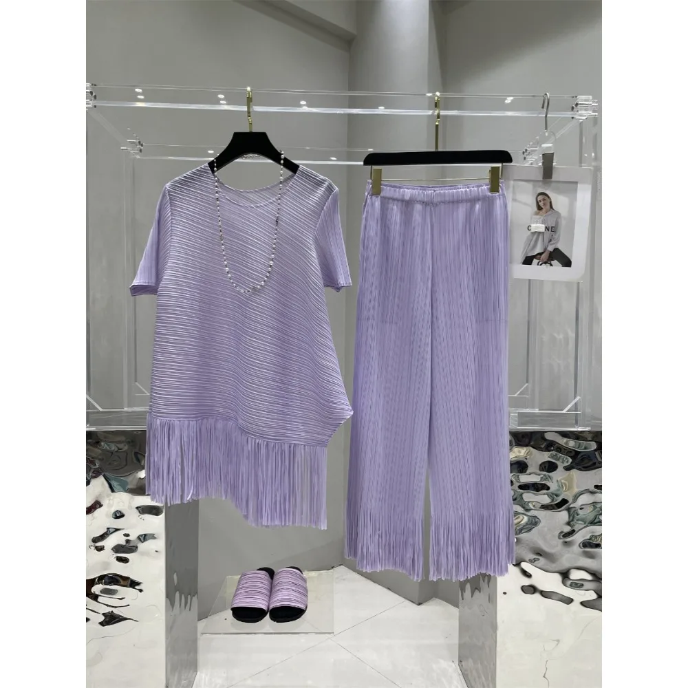 Simple Fashion 2023 Summer Miyake Pleated Series Solid Color Tassel Hem Loose Thin Cover Meat Oversized Elastic Temperament Suit
Simple Fashion 2023 Summer Miyake Pleated Series Solid Color Tassel Hem Loose Thin Cover Meat Oversized Elastic Temperament Suit