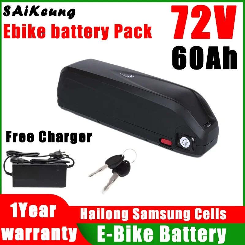 

72V Lithium Battery Electric Bike 72V 20Ah 30ah 35 40 50ah 60ah Batterie Velo Bateria Para Bicicleta Electrica Hailong Batteries