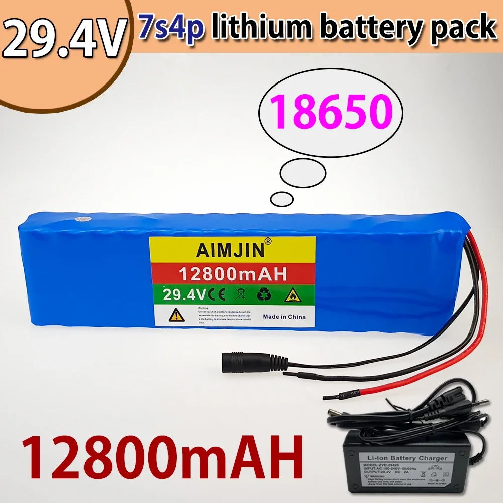 29.4V 12.8Ah 18650 Battery Rechargeable Lithium Ion 7S4P Battery Pack for Bicycle +29.4V Charger
29.4V 12.8Ah 18650 Battery Rechargeable Lithium Ion 7S4P Battery Pack for Bicycle +29.4V Charger