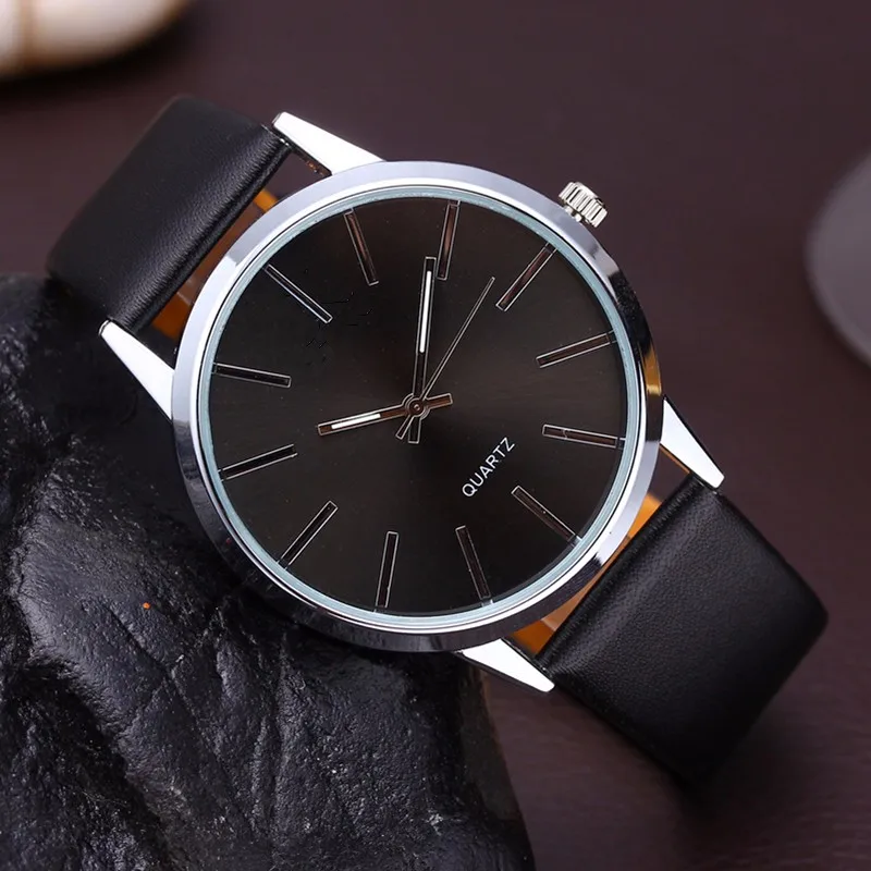 

Simple Watch Women Fashion Metal Dial Analog Men's Quartz Wristwatch Leather Belt Casual Business Lover Watch Gift Reloj Montre