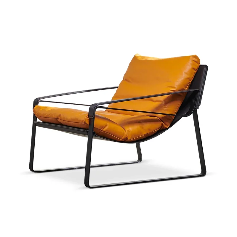 Minimalist Single-Seat Sofa Chair Genuine Leather Creative and Slightly Luxury Lazy Leisure Chair Living Room Saddle Leather
Minimalist Single-Seat Sofa Chair Genuine Leather Creative and Slightly Luxury Lazy Leisure Chair Living Room Saddle Leather