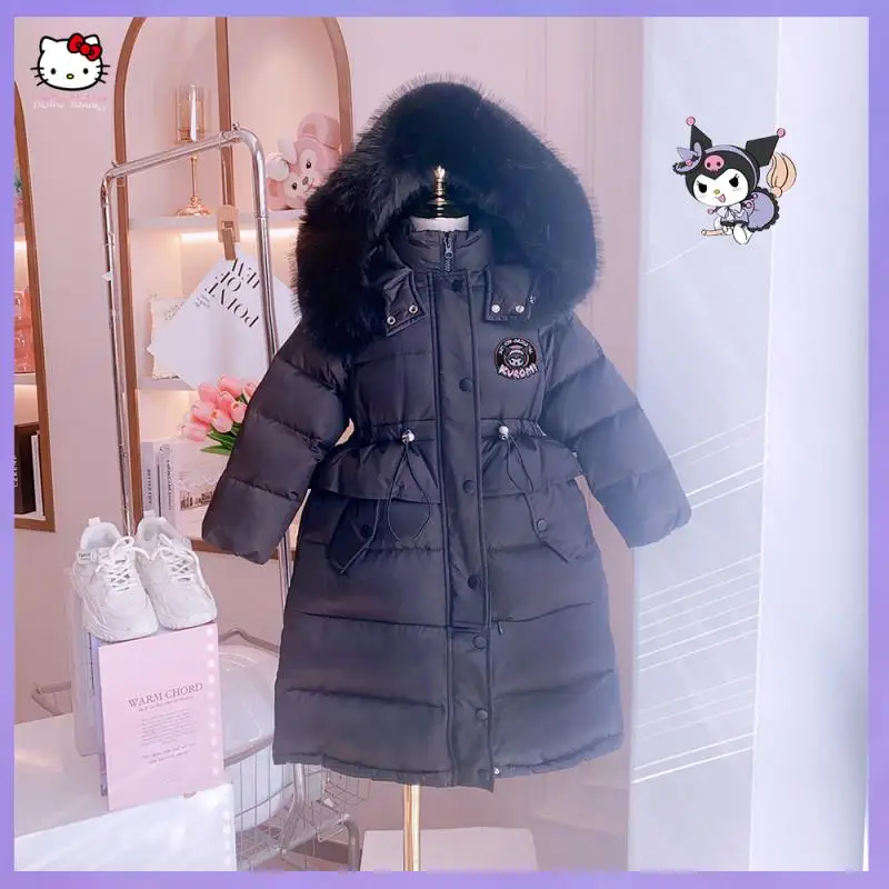 Sanrioed Winter Anime Hellokittys Kuromi Girls Down Clothes Long Fur Hooded Cotton Padded Jacket Warm Slimwaist Kids Outerwear
Sanrioed Winter Anime Hellokittys Kuromi Girls Down Clothes Long Fur Hooded Cotton Padded Jacket Warm Slimwaist Kids Outerwear
