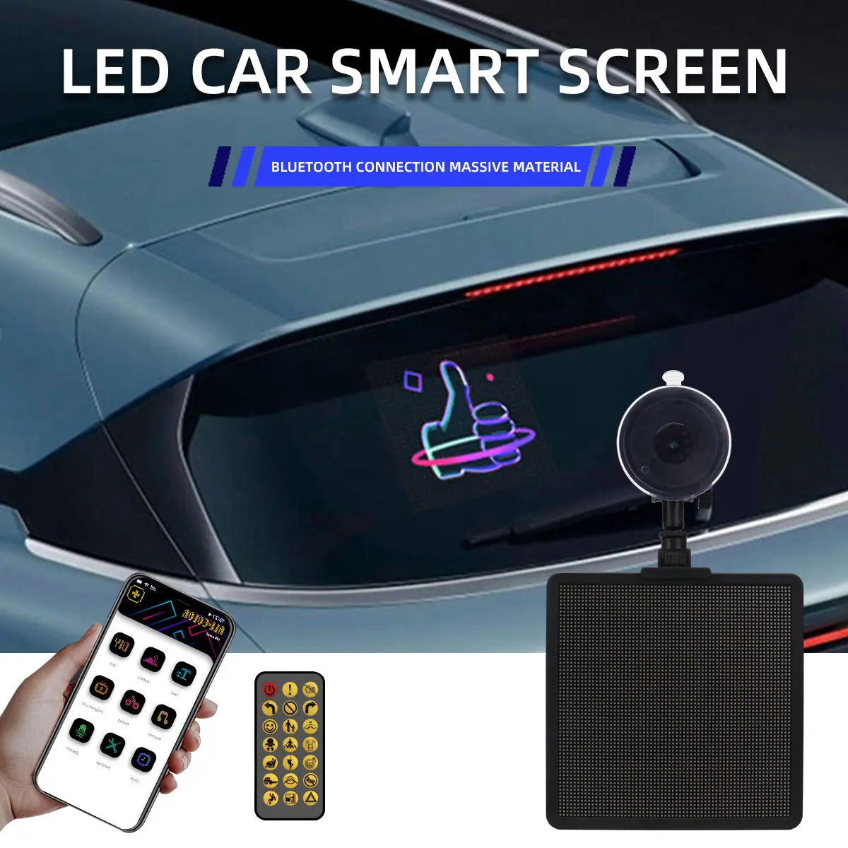 Car LED Screen Sign Bluetooth Scrolling Message App Control with Remote Finger Light Display Sign Custom Text Pattern Animation
Car LED Screen Sign Bluetooth Scrolling Message App Control with Remote Finger Light Display Sign Custom Text Pattern Animation