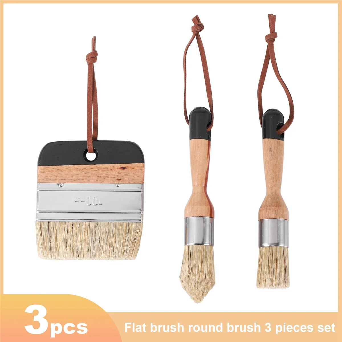 3Pack Chalk and Wax Paint Brushes Bristle Stencil Brushes for Wood Furniture Home Wall Decor
3Pack Chalk and Wax Paint Brushes Bristle Stencil Brushes for Wood Furniture Home Wall Decor