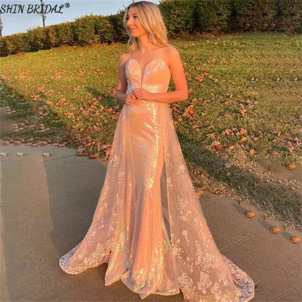 SHIN BRIDAL Mermaid Off the Shoulder Luxury Evening Dresses for Women Sequin Strapless Prom Dresses Floor Length Wedding Dresses
SHIN BRIDAL Mermaid Off the Shoulder Luxury Evening Dresses for Women Sequin Strapless Prom Dresses Floor Length Wedding Dresses
