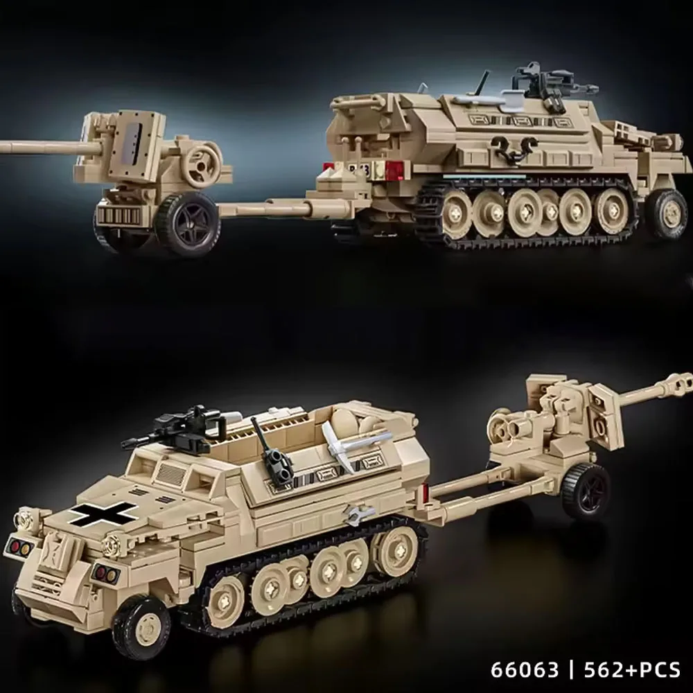 Military Tank crawler transport vehicle WWII Armor Halftrack toy puzzle assembly building block model christmas gift Military Tank crawler transport vehicle WWII Armor Halftrack toy puzzle assembly building block model christmas gift