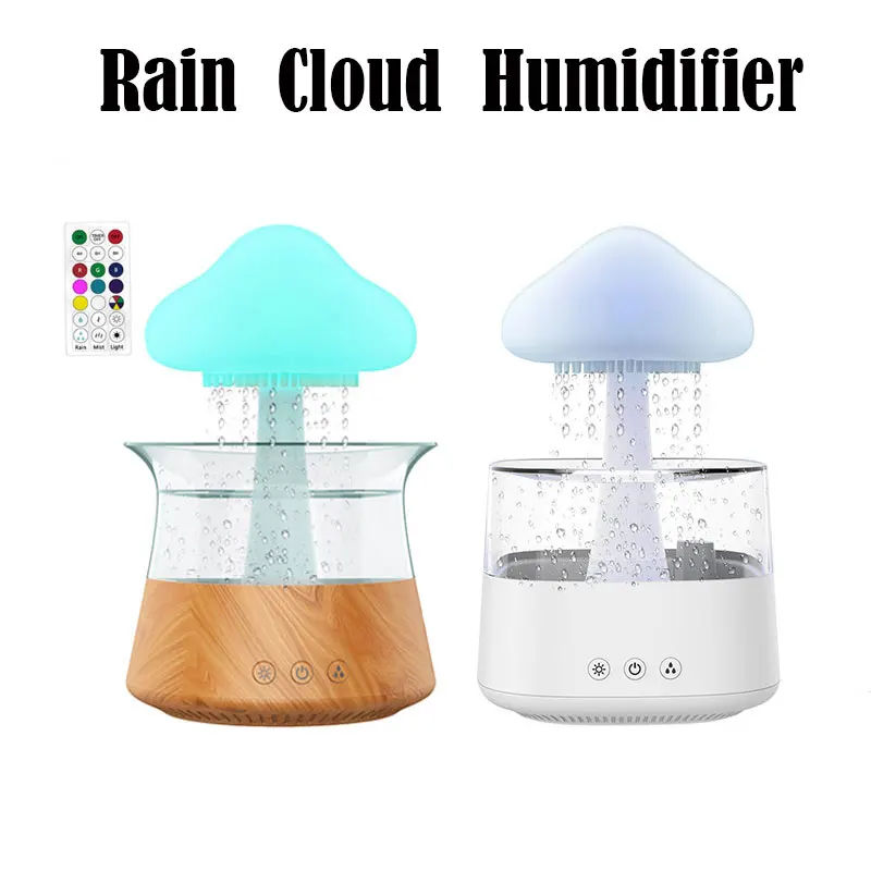 

Mushroom Cloud Humidifier Household High Fog Capacity Household Bedroom Light Raindrop Grain Essential Oil Aromatherapy machine
