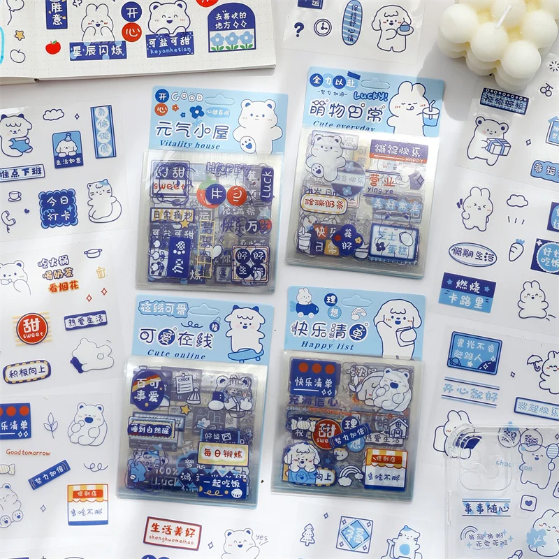 24 pack/lot Cartoon Animal Rabbit Bear PET Stickers DIY Diary Scrapbooking Label Sticker Kawaii stationery Gift School Supplies
24 pack/lot Cartoon Animal Rabbit Bear PET Stickers DIY Diary Scrapbooking Label Sticker Kawaii stationery Gift School Supplies