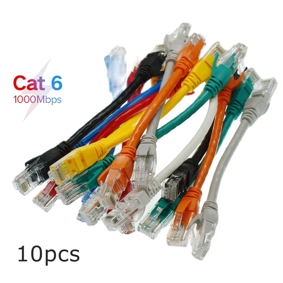 

Сетевой кабель RJ45 Cat6, короткий, 10 шт., кабель 15 см, 0,3 м, 0,5 м, витая пара, патч-корд, Интернет, UTP Cat6 Lan для маршрутизатора ноутбука