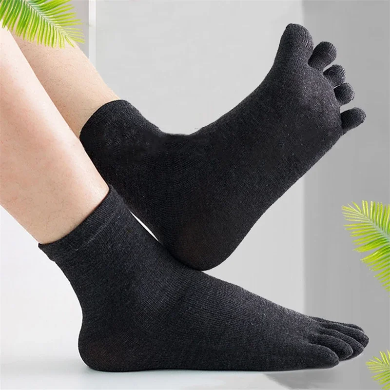 

5pairs Unisex Men Women Toe Socks Cotton Five Finger Socks Running Breathable Sweat Deodorant Antibacterial Casual Sports Sock