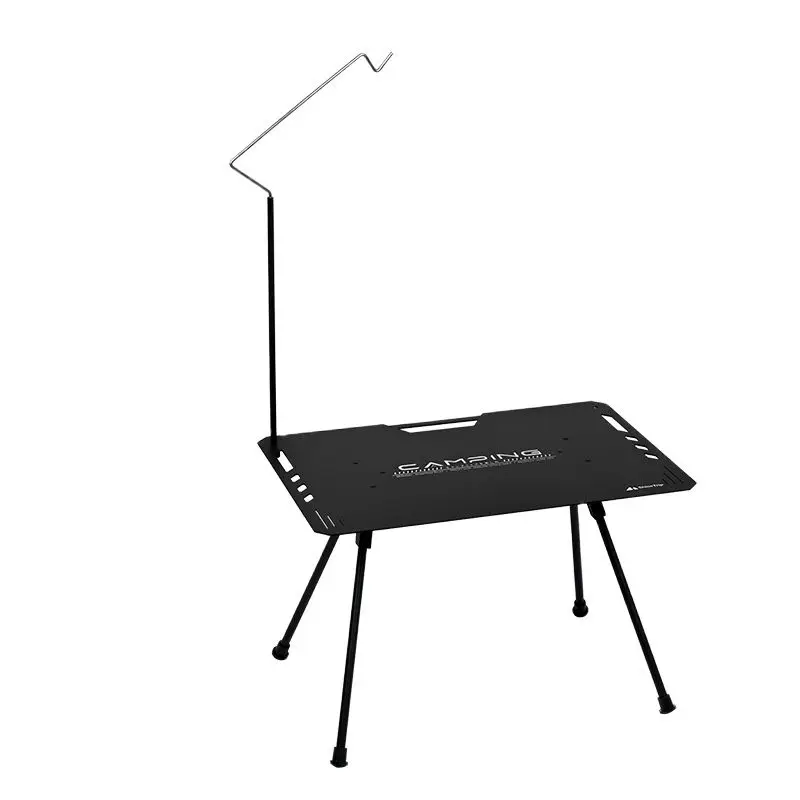 

Стол для пикника и кемпинга на открытом воздухе, многофункциональный легкий складной тактический подшипник из алюминиевого сплава для барбекю, черного цвета, вес 25 кг