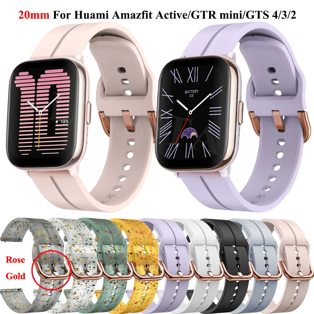 

New 20mm Wrist Strap Watchband For Huami Amazfit Active GTS 3 2 4 mini 2e Smart Watch Amazfit Bip U 3 pro GTR Mini 42mm Bracelet