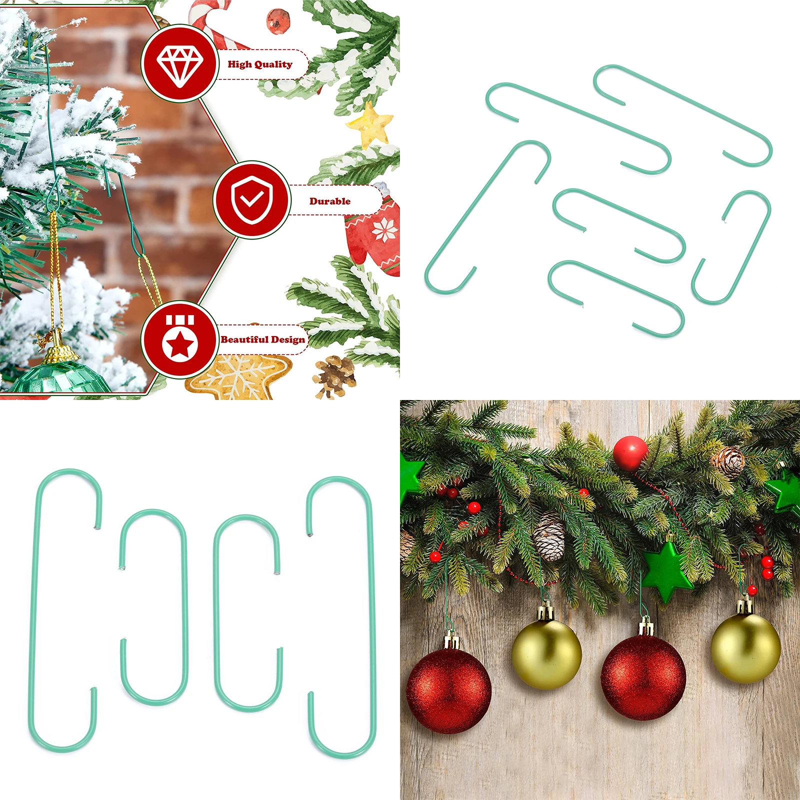 50 Pcs Ornament Hooks Christmas Tree Decorating Hangers Metal Wire Hooks for Christmas Tree Decor Hanging Home Party Accessories
50 Pcs Ornament Hooks Christmas Tree Decorating Hangers Metal Wire Hooks for Christmas Tree Decor Hanging Home Party Accessories