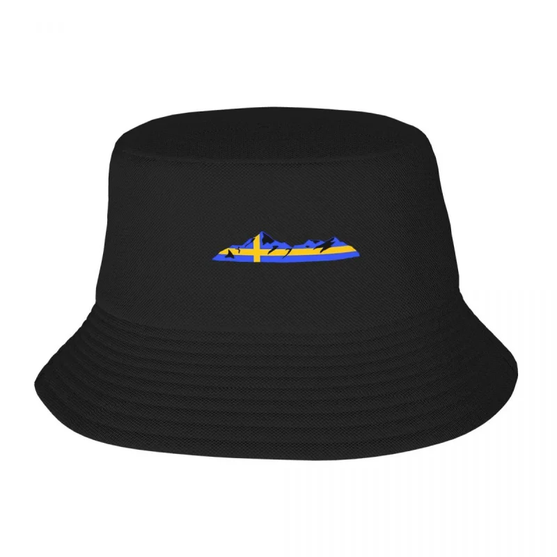 

Sweden Mountains Emigration Flag Gift Adult Fisherman's Hat Bob Bucket Hats Men Women Caps fisherman Hat Girl Boy Hat