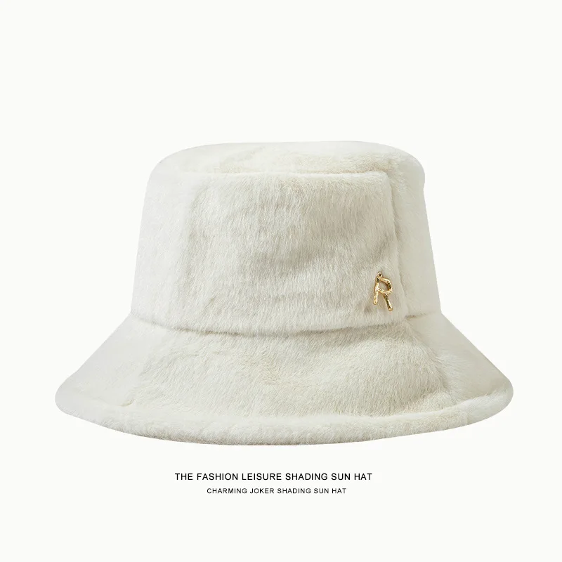 Fashion Ladies Rabbit Fur Warm Winter Bucket Hats for Girls Outdoor Travel Fisherman Cap Luxury Letter R Bob Panama Winter Hat
Fashion Ladies Rabbit Fur Warm Winter Bucket Hats for Girls Outdoor Travel Fisherman Cap Luxury Letter R Bob Panama Winter Hat
